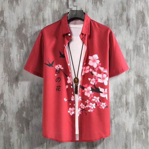 Chemise à imprimé lettre japonaise et floral (sans t-shirt) - SHEIN - Modalova