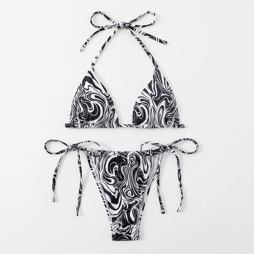 Bikini à motif fluide abstrait - SHEIN - Modalova