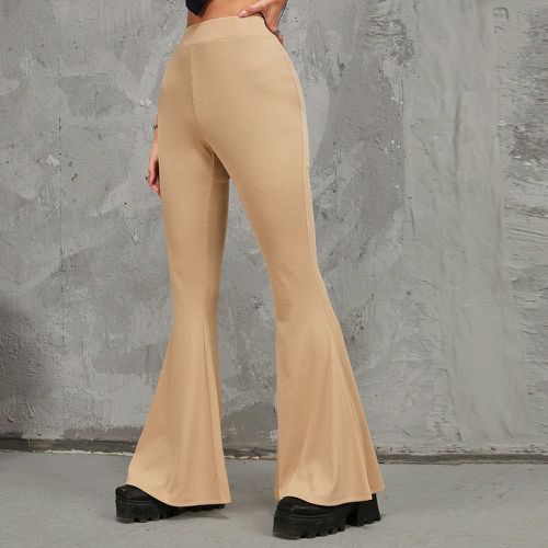 Pantalon évasé taille haute côtelé - SHEIN - Modalova