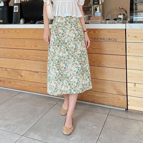 Jupe taille haute à imprimé fleuri - SHEIN - Modalova