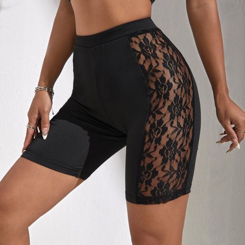 Short cycliste taille haute en dentelle - SHEIN - Modalova