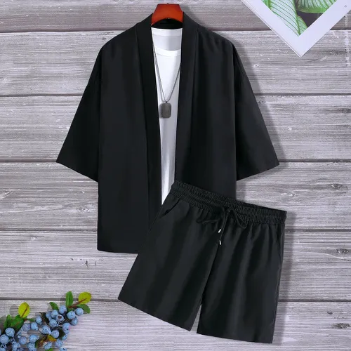 Kimono & Short à cordon (sans t-shirt) - SHEIN - Modalova