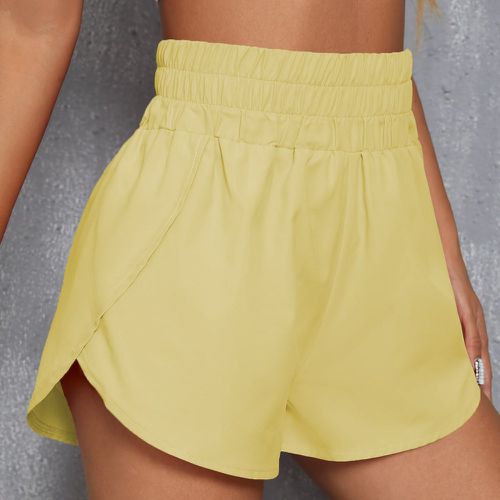 Short de sport respirant unicolore - SHEIN - Modalova