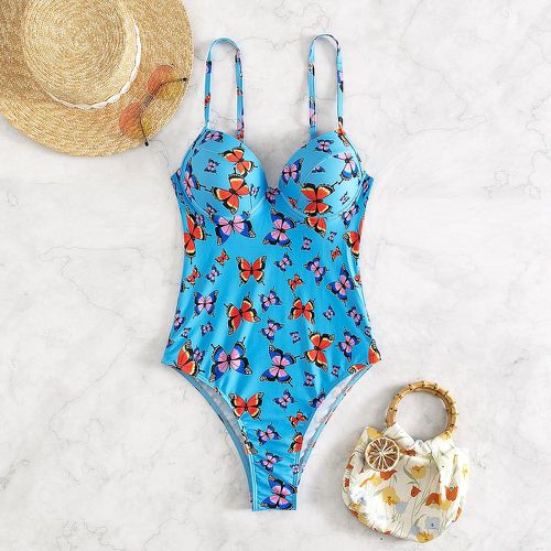 Maillot de bain une pièce push-up aléatoire à imprimé papillon - SHEIN - Modalova