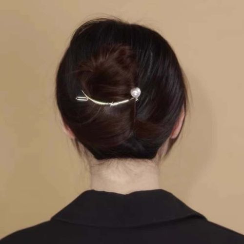 Pince à cheveux minimaliste à fausse perle - SHEIN - Modalova