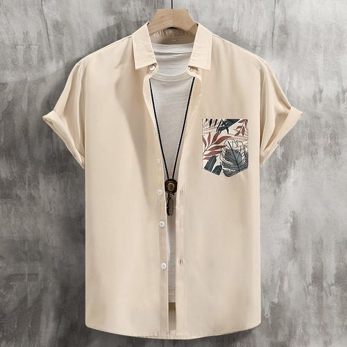 Chemise feuille à poche à bouton (sans t-shirt) - SHEIN - Modalova