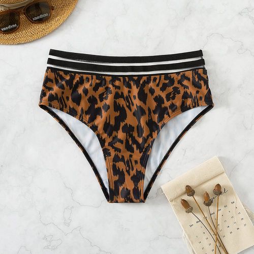Bas de bikini à léopard avec tulle - SHEIN - Modalova