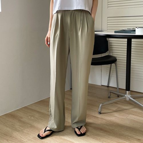 Pantalon de costume à plis à poche - SHEIN - Modalova