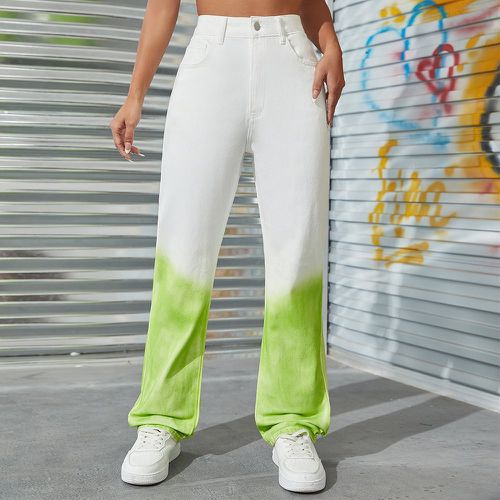 Pantalon droit à blocs de couleurs - SHEIN - Modalova