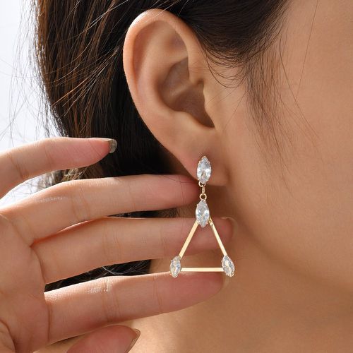 Pendants d'oreilles avec strass triangulaire - SHEIN - Modalova