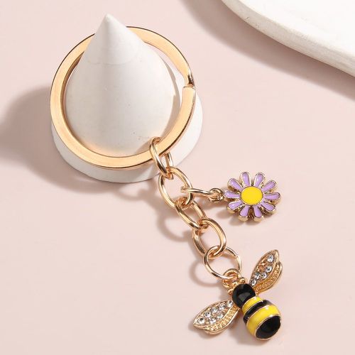 Porte-clés abeille et fleur breloque - SHEIN - Modalova