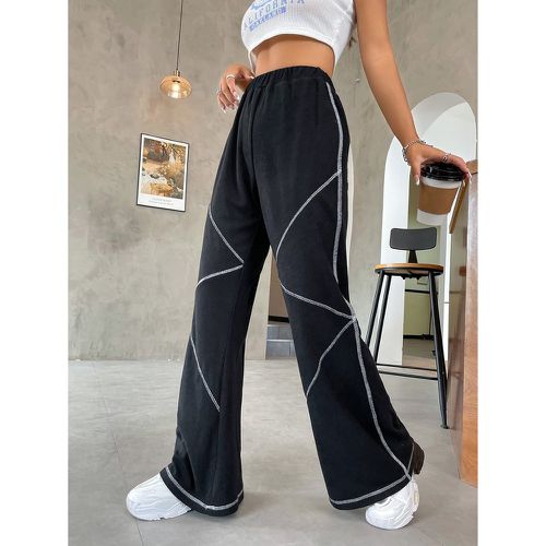 Pantalon de survêtement à surpiqûres taille élastique - SHEIN - Modalova
