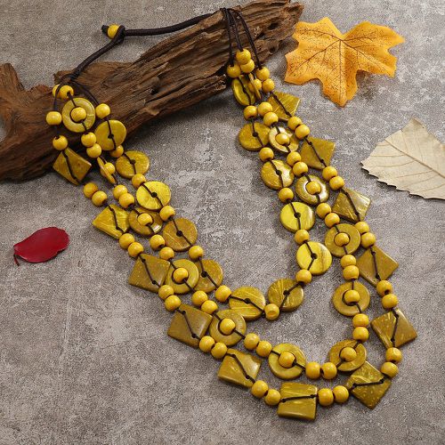 Collier en bois à perles - SHEIN - Modalova