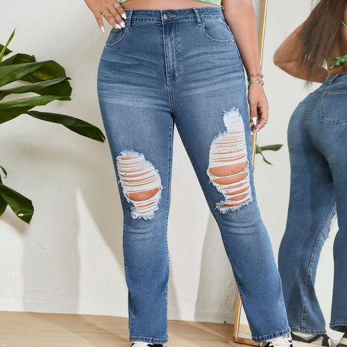 Jean taille haute déchiré bootcut - SHEIN - Modalova