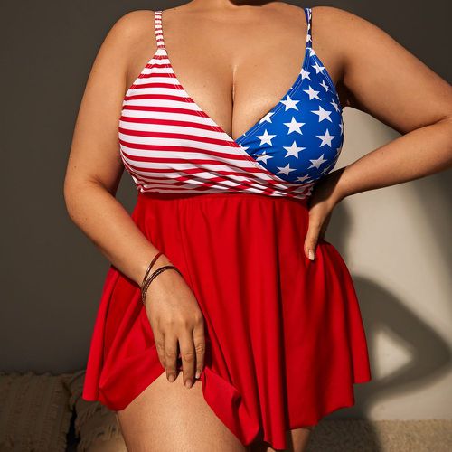 Bikini à imprimé drapeau américain taille haute - SHEIN - Modalova