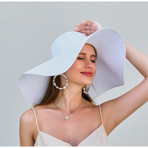 Chapeau de paille minimaliste à large bord - SHEIN - Modalova