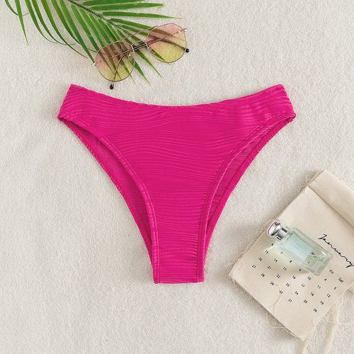 Bas de bikini rose fluo texturé - SHEIN - Modalova