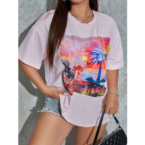 T-shirt à imprimé palmier - SHEIN - Modalova