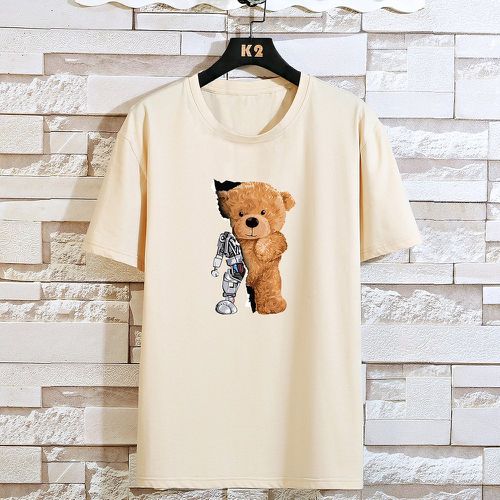 Homme T-shirt à imprimé ours - SHEIN - Modalova