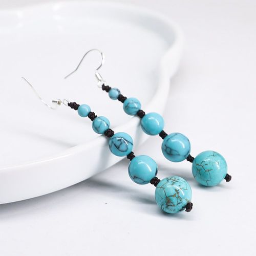 Pendants d'oreilles turquoise - SHEIN - Modalova