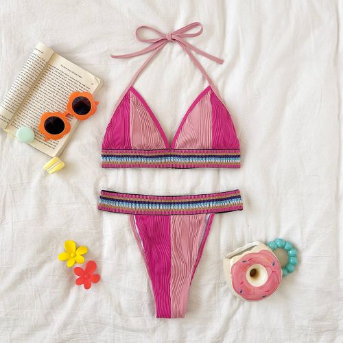Bikini à blocs de couleurs à nœud - SHEIN - Modalova