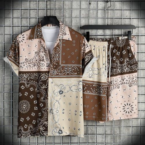 Chemise aléatoire à imprimé foulard & Short à cordon (sans t-shirt) - SHEIN - Modalova