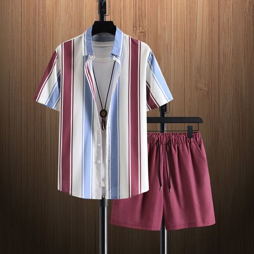 À rayures Chemise & à cordon Short (sans t-shirt) - SHEIN - Modalova
