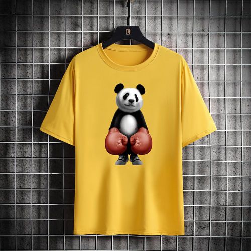 Homme T-shirt à imprimé panda - SHEIN - Modalova