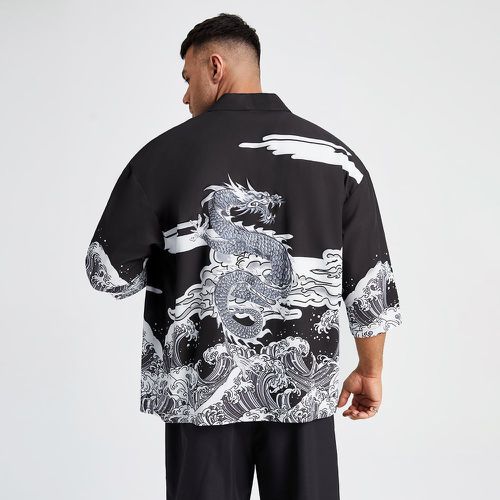 Chemise à motif vague et dragon chinois (sans t-shirt) - SHEIN - Modalova