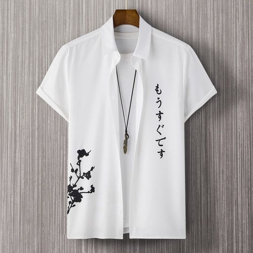 Chemise fleuri & lettre japonaise (sans t-shirt) - SHEIN - Modalova