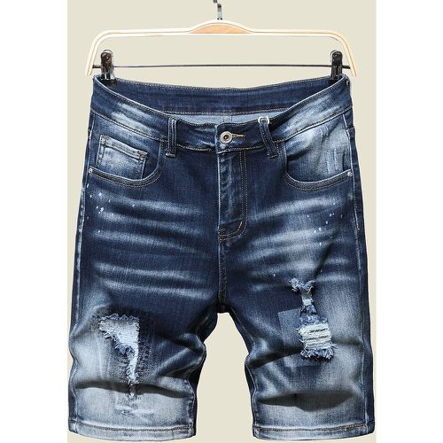 Homme Short en jean déchiré droit - SHEIN - Modalova