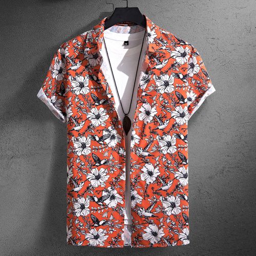 Chemise à imprimé floral aléatoire à bouton (sans t-shirt) - SHEIN - Modalova