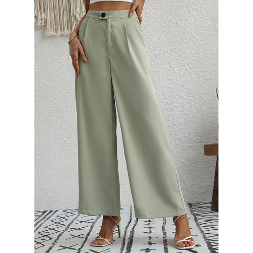 Pantalon tailleur à poche à plis - SHEIN - Modalova