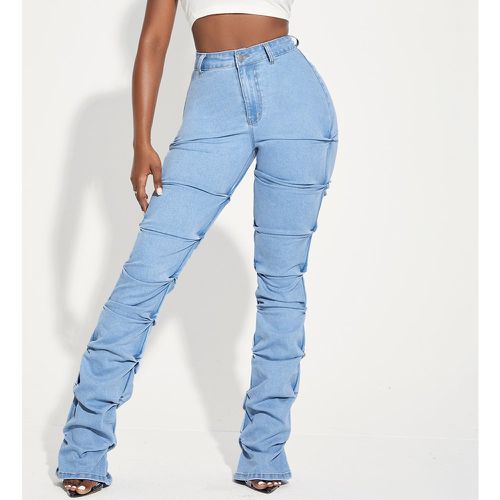 Jean taille haute à ruché empilé bootcut - SHEIN - Modalova