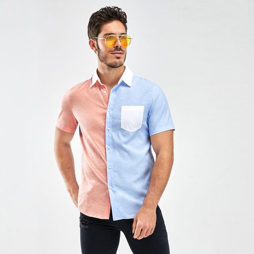 Chemise à blocs de couleurs avec poche - SHEIN - Modalova