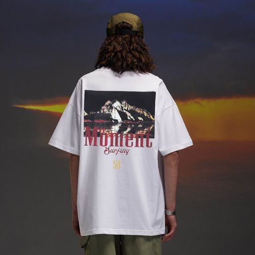 Homme T-shirt montagne et lettre - SHEIN - Modalova