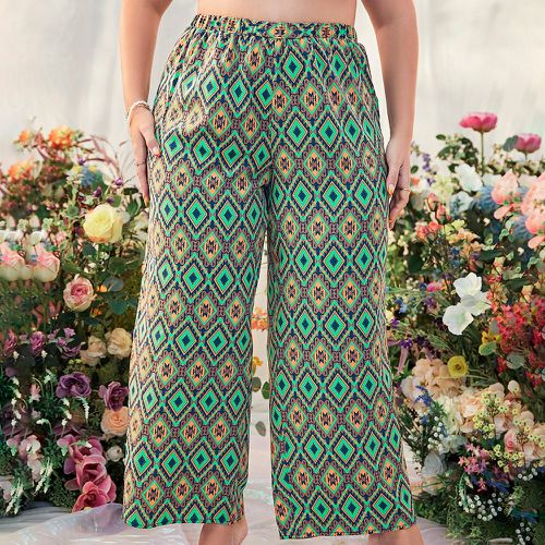 Pantalon ample à imprimé géométrique - SHEIN - Modalova