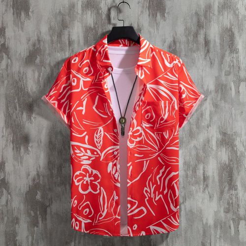 Chemise à imprimé floral patch à poche (sans t-shirt) - SHEIN - Modalova