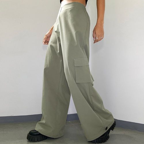 Pantalon cargo poche à rabat - SHEIN - Modalova