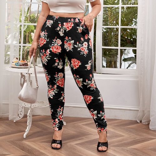 Pantalon à poche à imprimé floral - SHEIN - Modalova