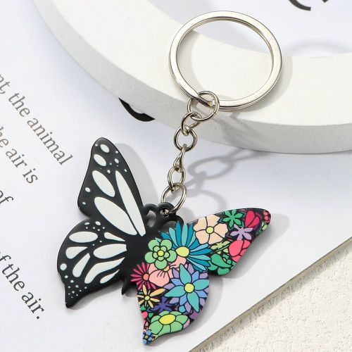 Porte-clés fleuri à breloque papillon - SHEIN - Modalova