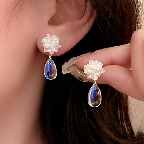 Boucles d'oreilles à design goutte d'eau fleur & - SHEIN - Modalova
