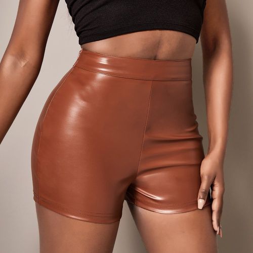 Short taille haute en cuir PU - SHEIN - Modalova