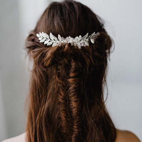 Peigne à cheveux feuille & à fausse perle mariage - SHEIN - Modalova