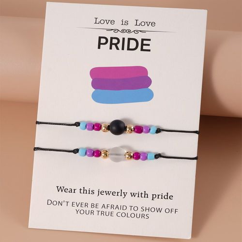 Pièces Bracelet LGBT couple à perles - SHEIN - Modalova