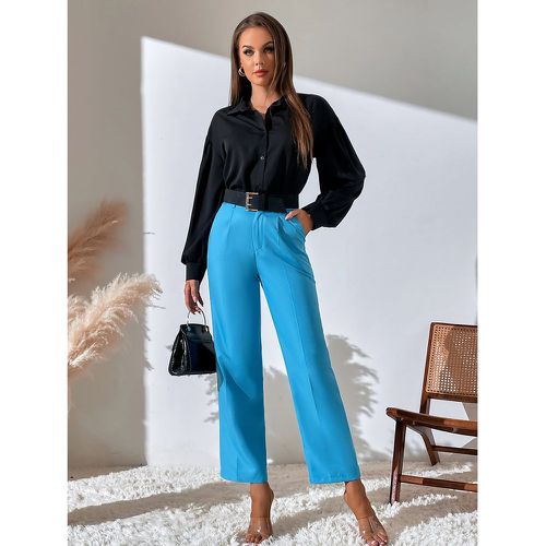 Pantalon tailleur à plis - SHEIN - Modalova