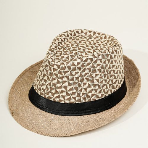 Chapeau de paille à motif géométrique - SHEIN - Modalova