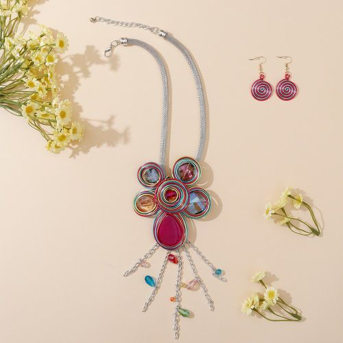 Pièces Set de bijoux rond & à fleur - SHEIN - Modalova
