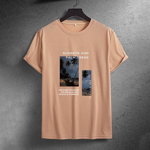 T-shirt à motif paysage et slogan - SHEIN - Modalova