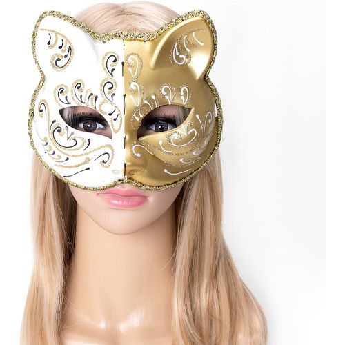 Masque facial de costume volute motif chat tête design - SHEIN - Modalova